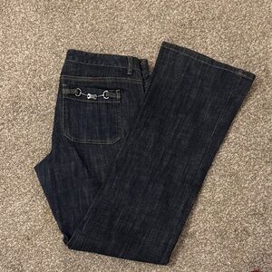 Michael Kors Dark Denim Flare Jeans
